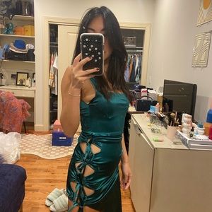 Gemeli Power high slit gown